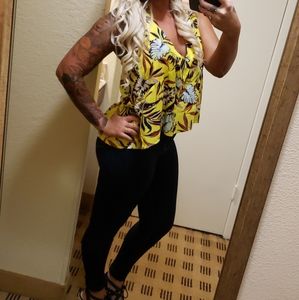 Yellow floral top